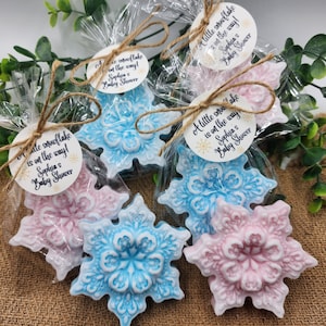 Snowflake Soap Favors Baby Shower Favors Christmas Stocking Stuffers Wedding Shower Favor Christmas Gifts