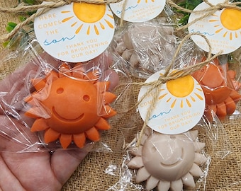 Sun baby shower soap favors sunshine soap here comes the son soap baby shower sun favors birthday party gift you are my sunshine