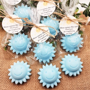 Sun baby shower soap favors sunshine soap here comes the son soap baby shower sun favors birthday party gift you are my sunshine