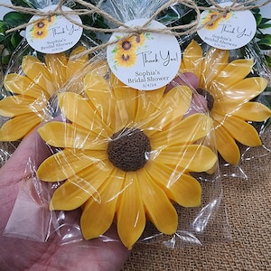 Sunflower Soap Favors Baby Shower Floral Bridal Shower Decor Baby In Bloom Theme Large Daisy Party Favors Gift For Guests Spring Sunshine