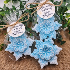 Snowflake Soap Favors Baby Shower Favors Christmas Stocking Stuffers Wedding Shower Favor Christmas Gifts