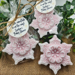 Snowflake Soap Favors Baby Shower Favors Christmas Stocking Stuffers Wedding Shower Favor Christmas Gifts