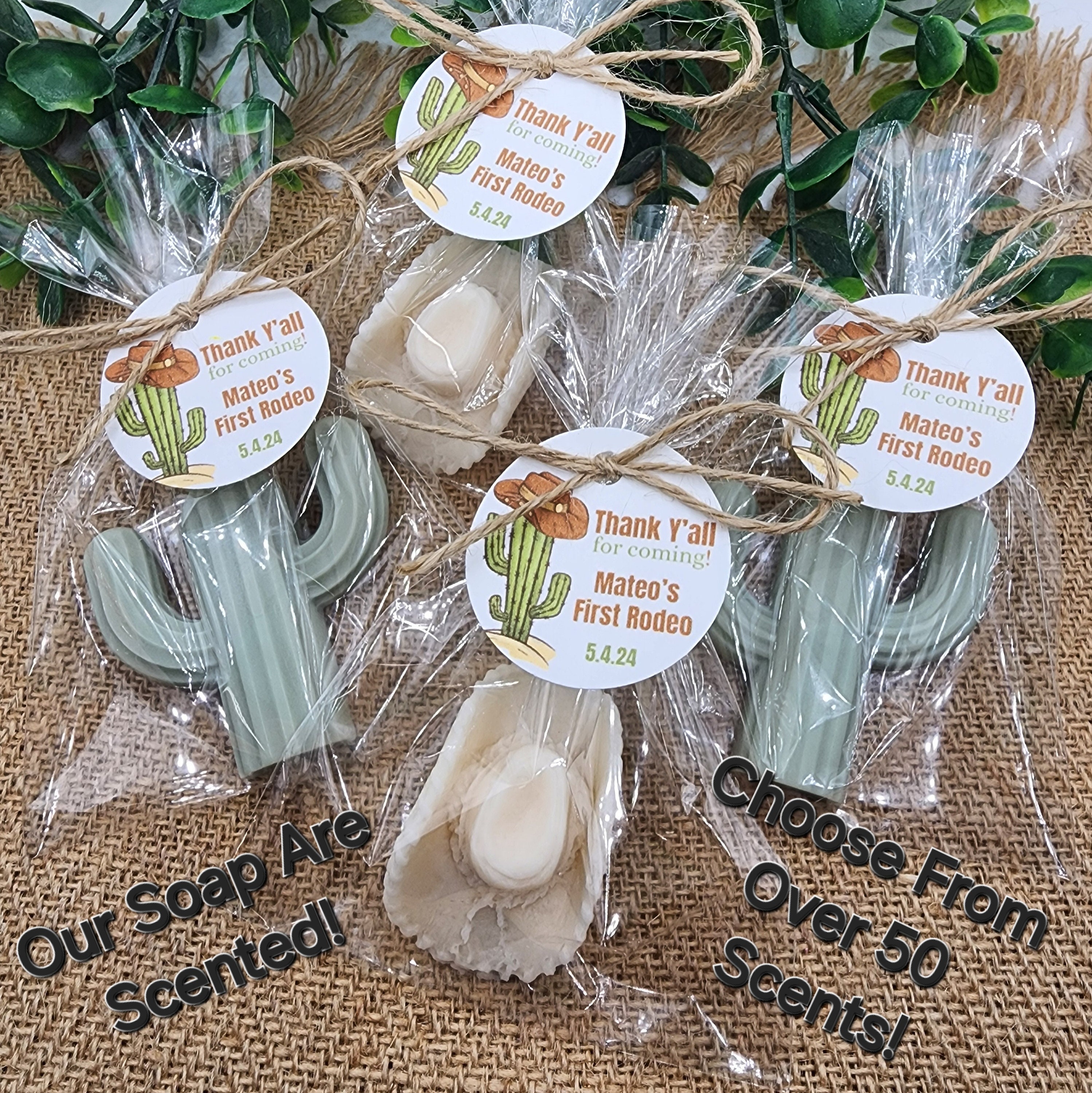 Western Soap Favors Cowboy Baby Shower Mexican Fiesta Wedding First Rodeo Birthday Decorations Country Wild West Party Hat Cactus Soap Gift