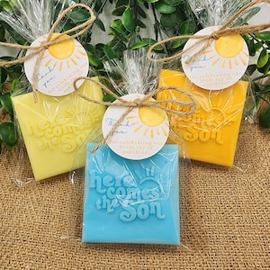 Here Comes The Son Baby Shower Soap Favors Sunshine Decorations Sunshine Theme First Trip Around The Sun Party Favors Gift For Guest In Bulk