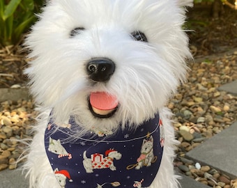 Christmas Westies Dog Bandana