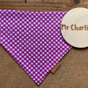 Dog Bandana - Pink Checks