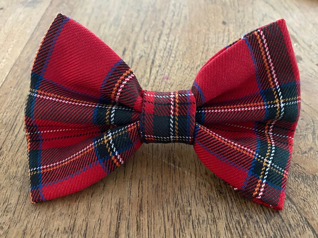 Tartan Dog Bow Tie Etsy