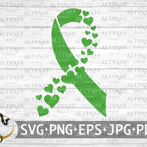 Wstążka serca dawcy organów svg, świadomość dawcy organów svg, zielona wstążka svg, wsparcie dawcy organów, wojownik-transplantator, donacja organów