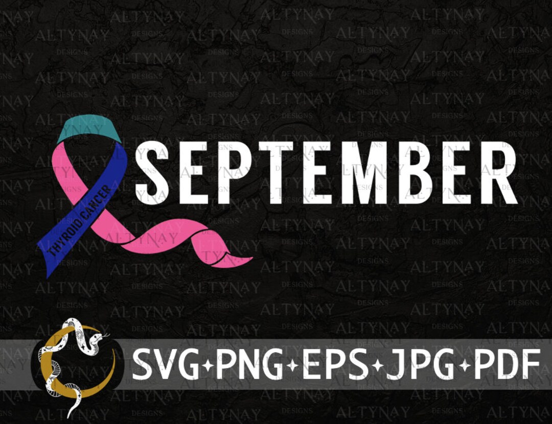 Thyroid Cancer Awareness Month SVG September Thyroid Cancer