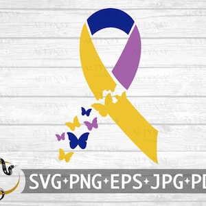 Cinta de mariposa de cáncer de vejiga SVG, Cáncer de vejiga SVG, Cinta de concientización sobre el cáncer de vejiga SVG, archivo de corte svg para usar para Cricut Silhouette