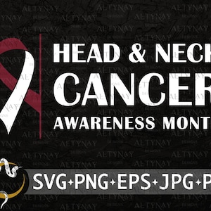 Head and Neck Cancer Awareness SVG, Head and Neck Cancer Ribbon SVG, Head and Neck Cancer Support, Head and Neck Cancer Survivor svg Cricut