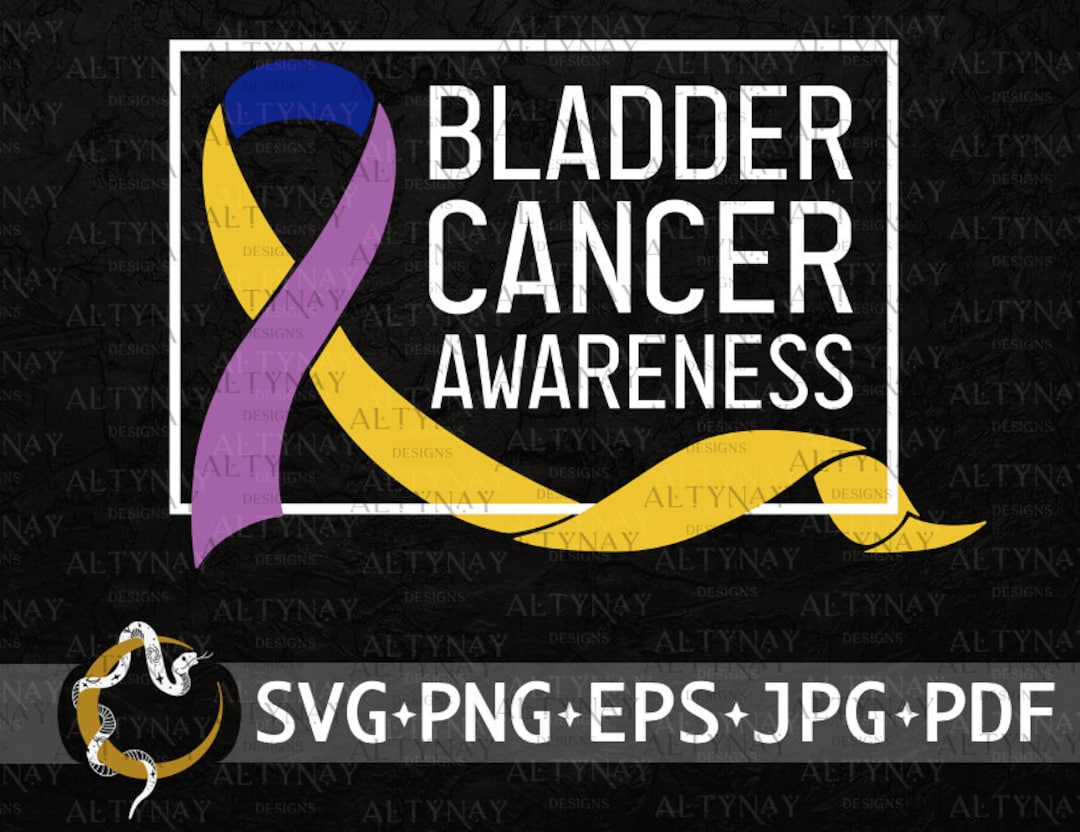 Bladder Health Ribbon Bladder Cancer Awareness SVG, Bladder Cancer Ribbon SVG, Bladder Cancer ...