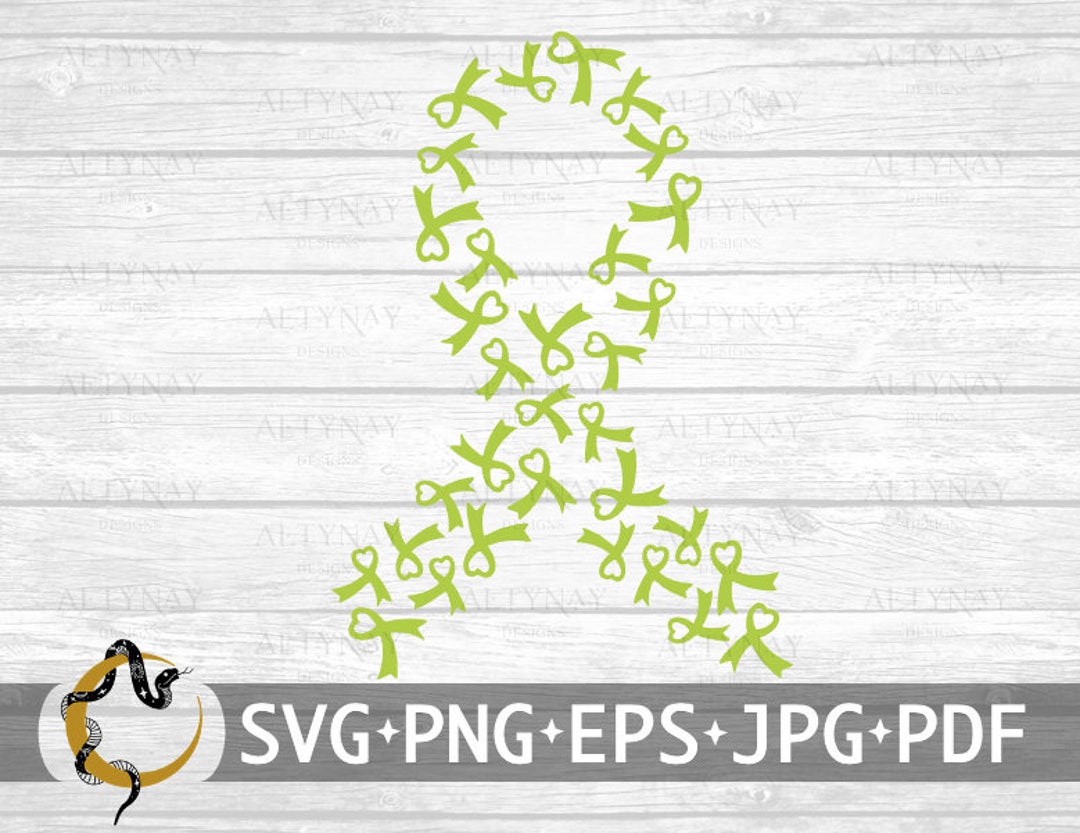 Non-hodgkin Lymphoma Cancer Heart Ribbon SVG, Non-hodgkin Lymphoma