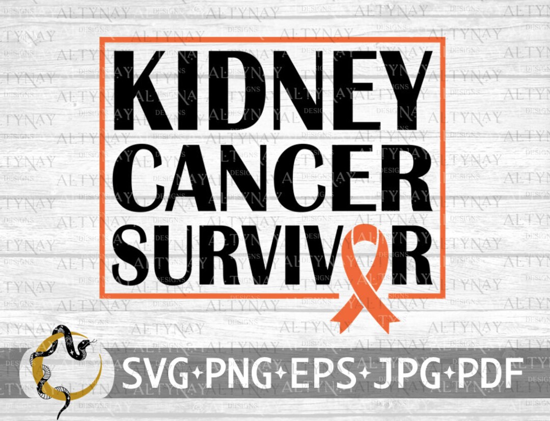 Kidney Cancer Survivor SVG, Kidney Cancer Survivor Ribbon, Kidney