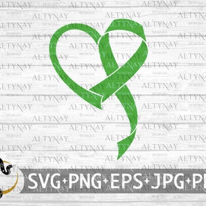 Wstążka serca dawcy organów svg, świadomość dawcy organów svg, zielona wstążka svg, wsparcie dawcy organów, wojownik-transplantator, donacja organów