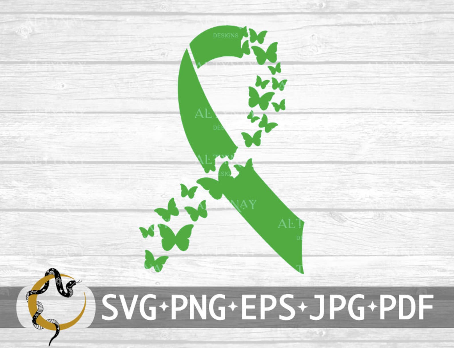 Organ Donor Butterfly Ribbon Svg, Organ Donor Ribbon Svg, Green Ribbon ...