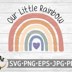 Our Little Rainbow svg, Rainbow Baby svg, Little Miracle svg, Rainbow after the storm, Newborn svg, Pregnancy Loss, svg Cricut Silhouette