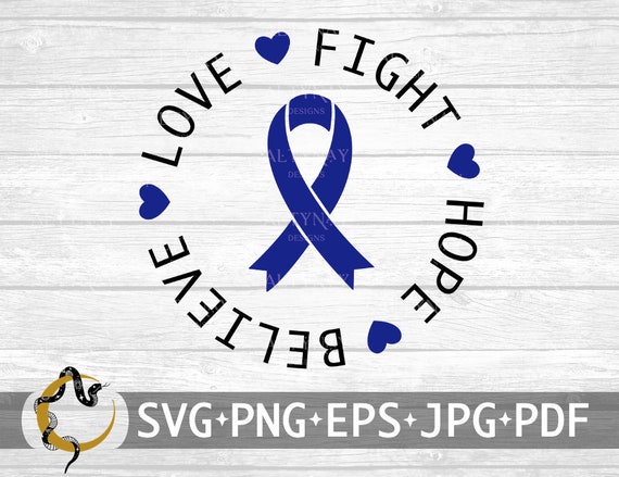 Colon cancer awareness symbol dark blue ribbon Vector Image