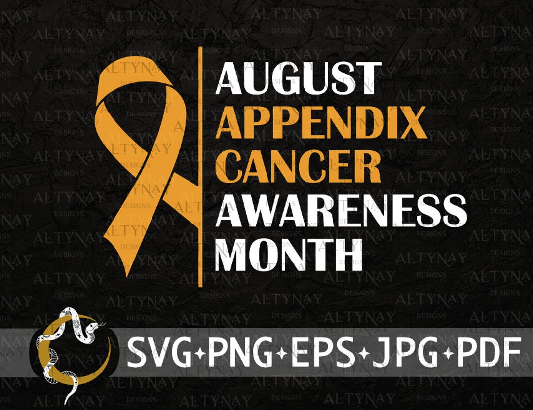 Appendix Cancer Awareness Month SVG Appendix Cancer Awareness Etsy