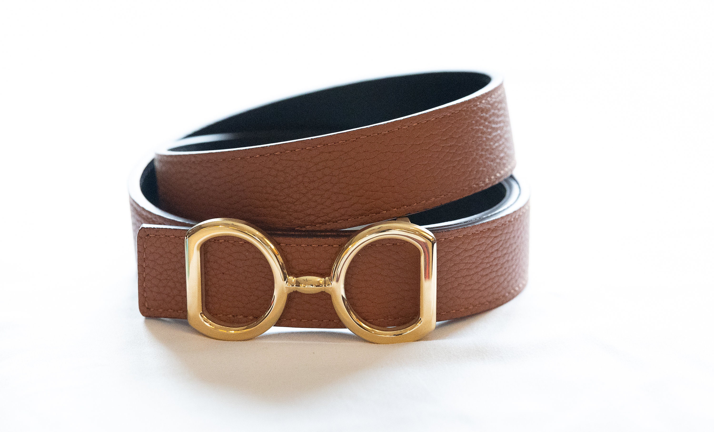 reversible horsebit belt