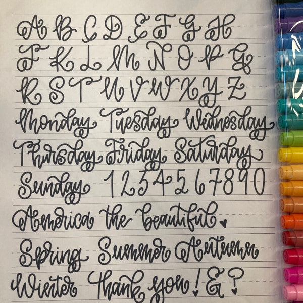 New lettering sheets! Putting letters together!