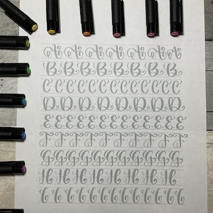 Handlettering worksheets