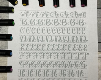 Handlettering worksheets