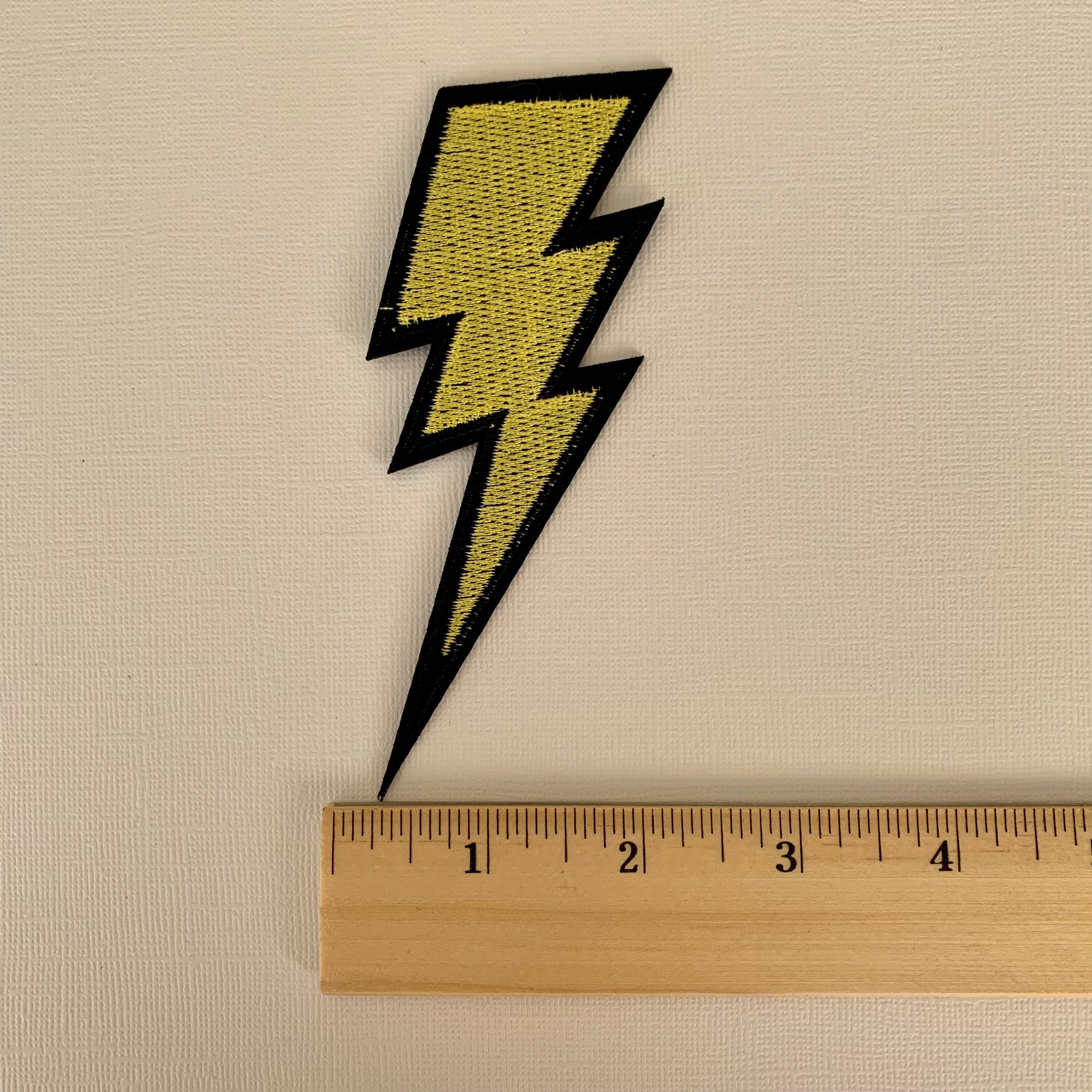 Yellow Lightning Bolt Ironon/sewon Patch Ships With USPS Tracking Etsy
