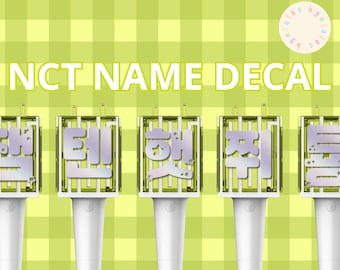 NCT name Lightstick sticker decal vinyl - NCT dream NCT 127 WayV all members neobong