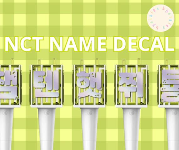 NCT Name Lightstick Sticker Decal Vinyl - NCT Dream NCT 127 Wayv