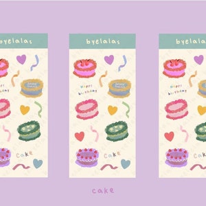 “cake” stickers | BYELALAS