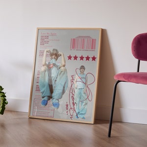BTS V, Taehyung Layover Poster &quot;Love Me Again&quot; 16x20 Wall Art