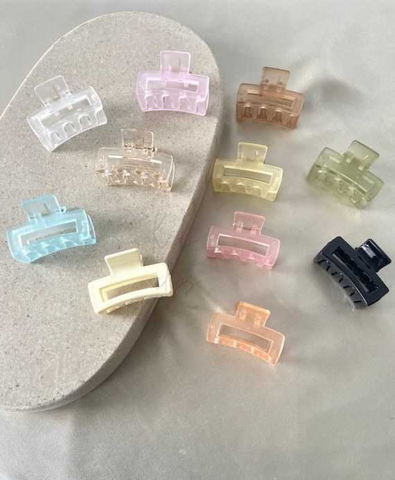 Mini Claw Clips 15 Designs Matte and Clear Clips Minimalist Everyday Clips  Perfect for Thin and Thick Hair 