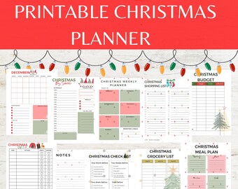 Christmas Planner Printable, Holiday Organizer (Digital Download)