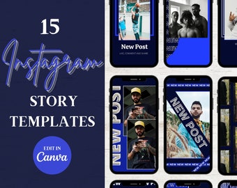 15 Canva Instagram Story Templates, Influencer Design (Digital Download)