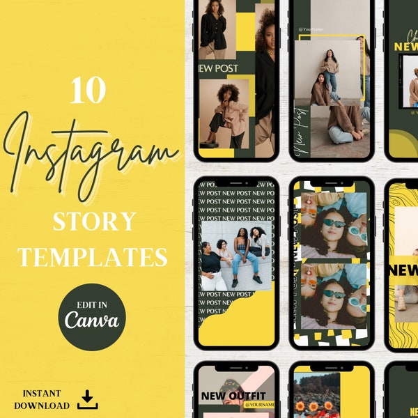 10 Instagram Story Templates. Canva Template. Instagram Stories, Story. Social Media Templates. Blogger. Instagram Reels. Influencers.