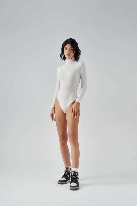 Turtleneck Bodysuits for Women in Black, Gray, White, Beige, Maroon, High  Neck, Long Sleeves, Minimalist & Basic, Sustainable Materials 