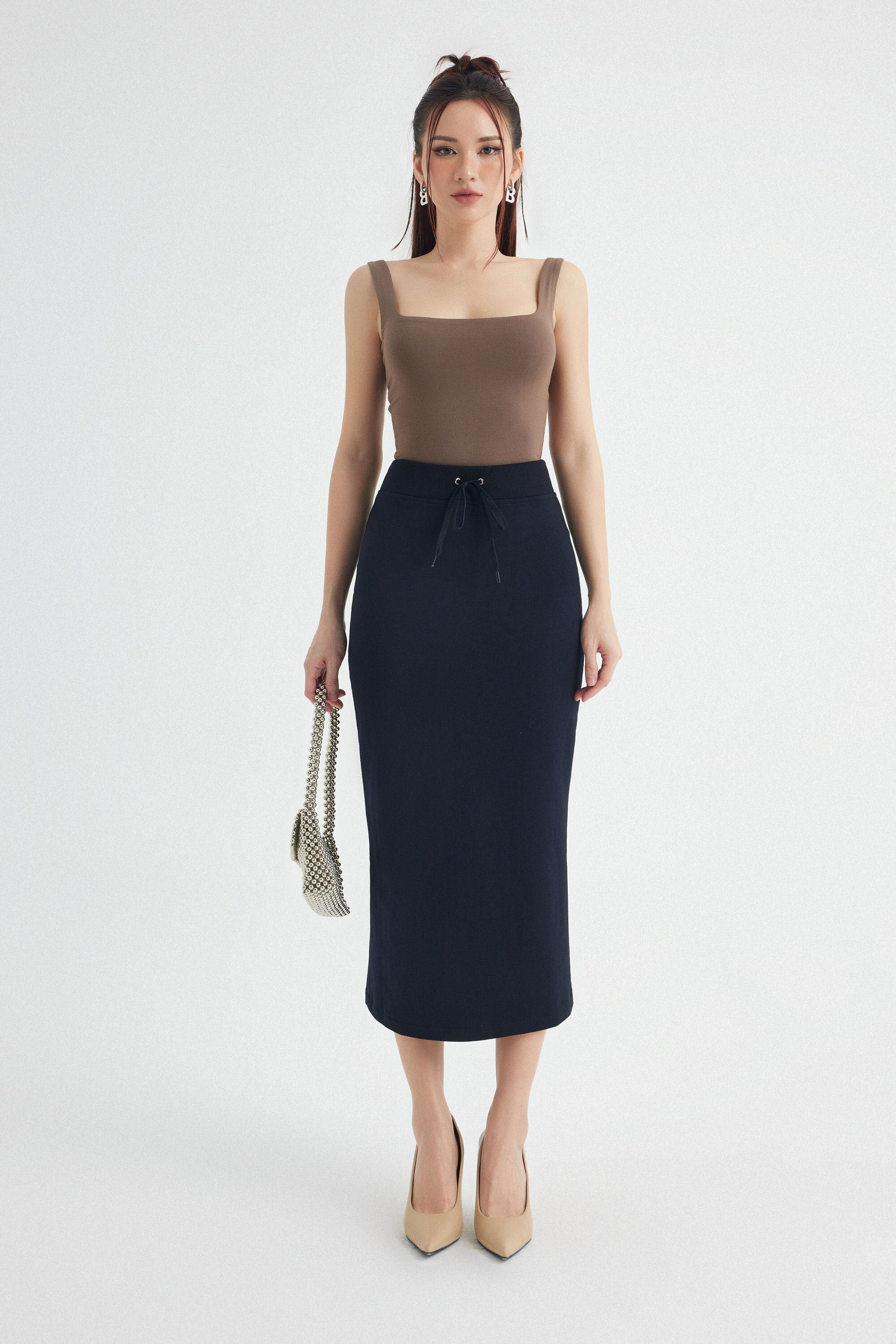 Buy Pencil Skirts, High Waisted Skirts in Black, Gray, Brown & Dark Green,  Professional, Elegant, Office Wear, Work Wear, Casual, Cocktail CVDC2  Online in India 