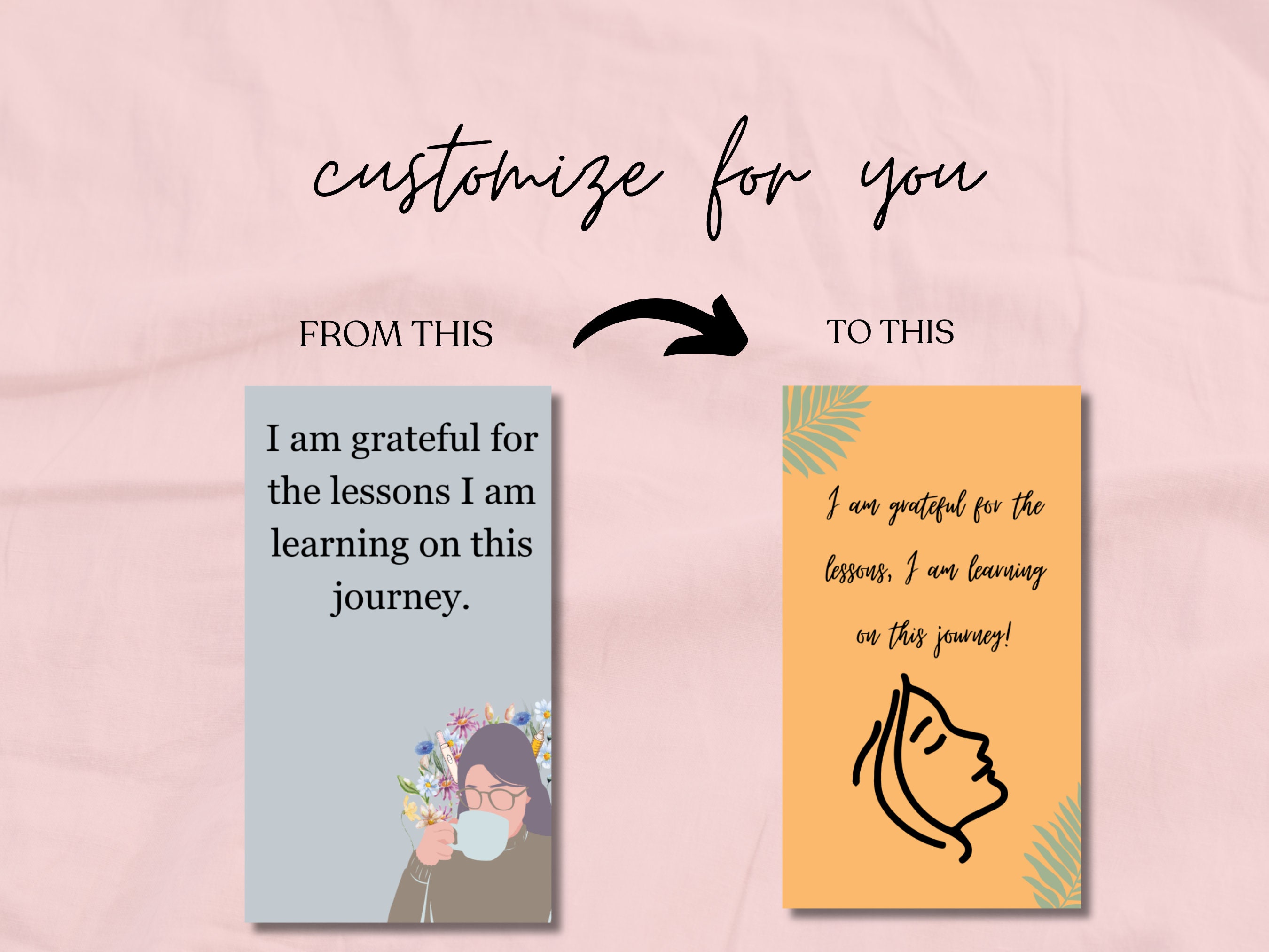 Self Care Cards Canva Template for Infertility, Affirmation Deck ...