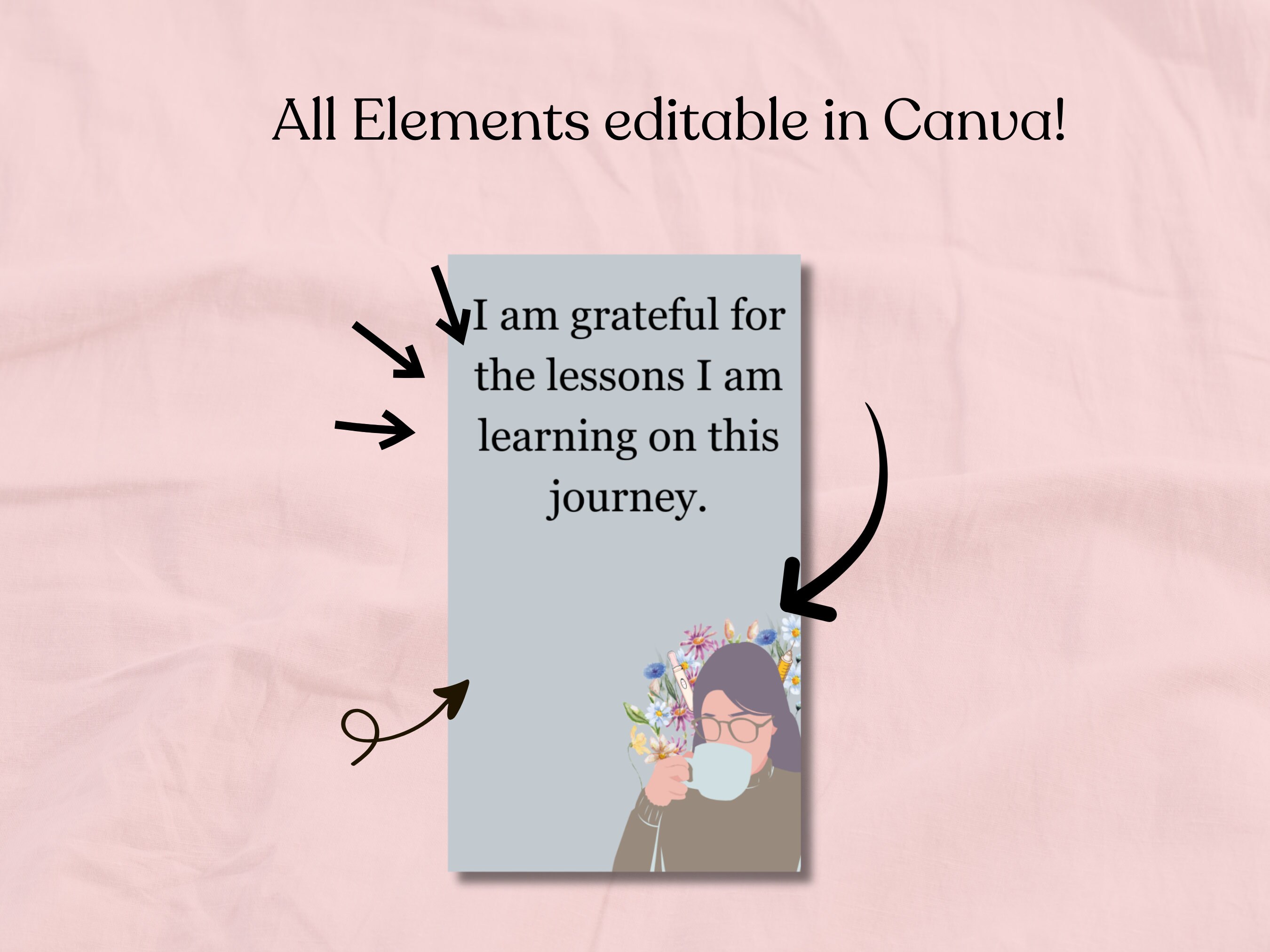 Self Care Cards Canva Template for Infertility, Affirmation Deck ...