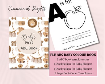 Baby Shower 123 Book, Baby's First Number Book, Baby Shower Activity, Keepsake, PLR Baby Shower Game, 123 coloring book