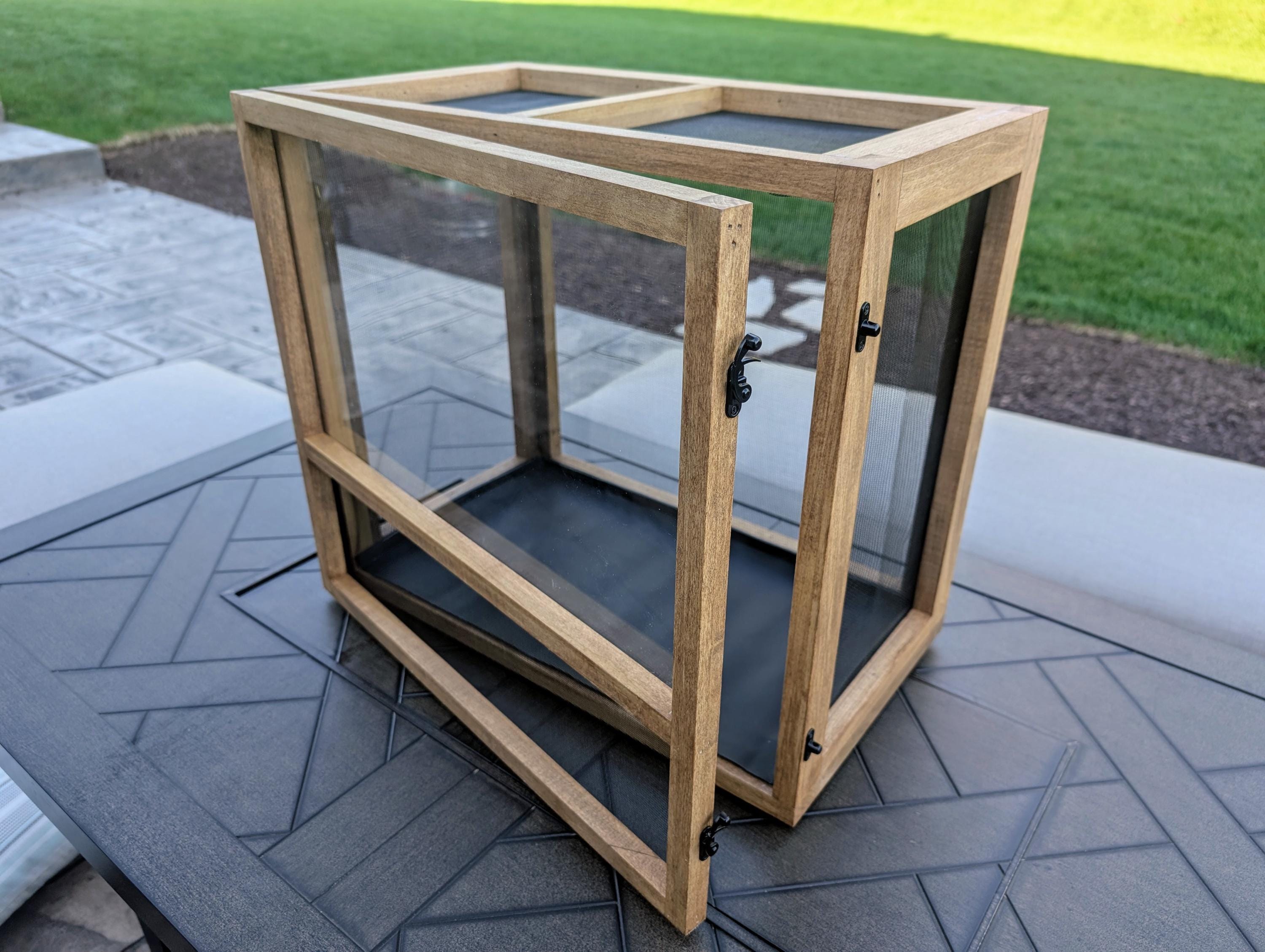 Grote vlinderkooi, inklapbaar Caterpillar Habitat en Butterfly Habitat Mesh Cage met ritssluiting, herbruikbare verpakking (40 x 40 x 60 cm