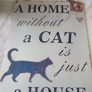 Vintage cat sign Tin