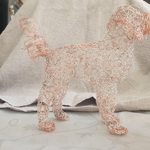 Handgjord trådskulptur Cockapoo