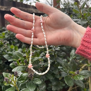 Colar de estrela do mar de pérola rosa