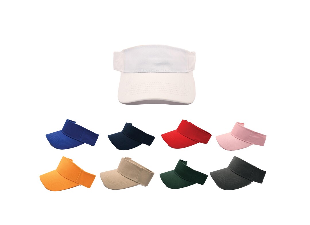 Custom Printed Visor Hat – Personalized Logo Visor, Adjustable Sun Cap ...