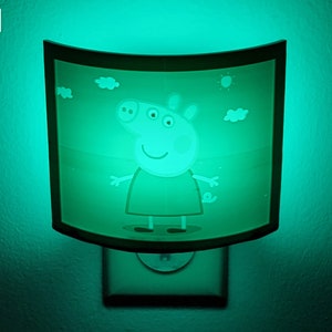 Lámpara de noche de Peppa Pig - LED que cambia de color - Litofanía impresa en 3D