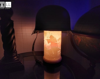 STL Files - 3D Printed Lithophane Lamp & Helmet Display