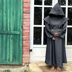 Gothic Medieval Monk Robe - Handmade Priest Costume, Perfect for Cosplay and LARP