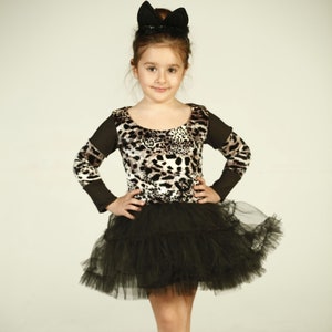 Kids Handmade Cat Costume: Tutu Dress, Crown & Leggings